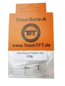 Glas Rassel Federn Set