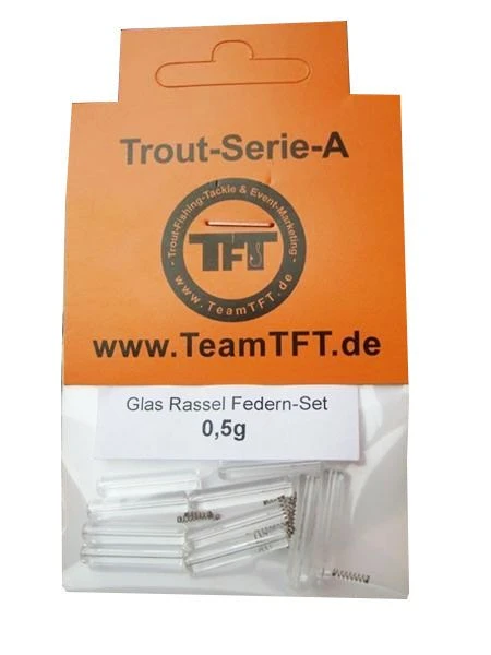 Glas Rassel Federn Set 1 Glas Rassel Federn Set