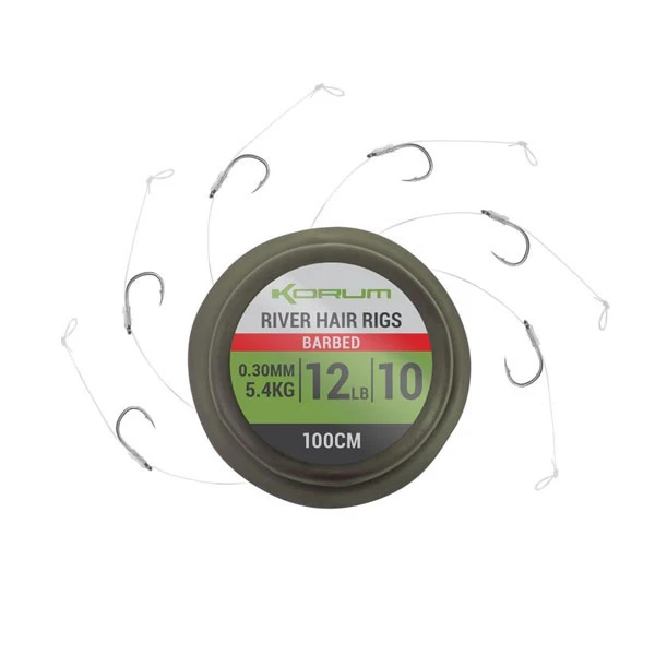 KORUM River Hair Rigs - Barbed 1 KORUM River Hair Rigs - Barbed