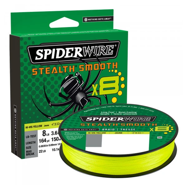 SPIDERWIRE Stealth Smooth 8 Hi-Vis Yellow 1 SPIDERWIRE Stealth Smooth 8 Hi-Vis Yellow